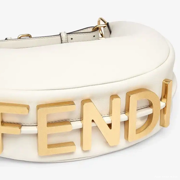 Cheap Fendigraphy Leather Small Calf White Bag Fendi In Hobo 0619